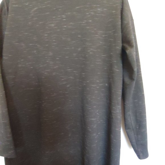 J. Jill Wearever black/gray long sleeve turtle neck knee length dress S pockets - Picture 10 of 15